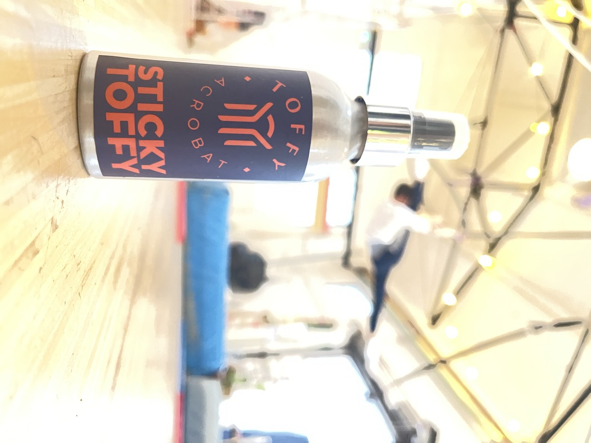 Close up of Sticky Toffy bottle